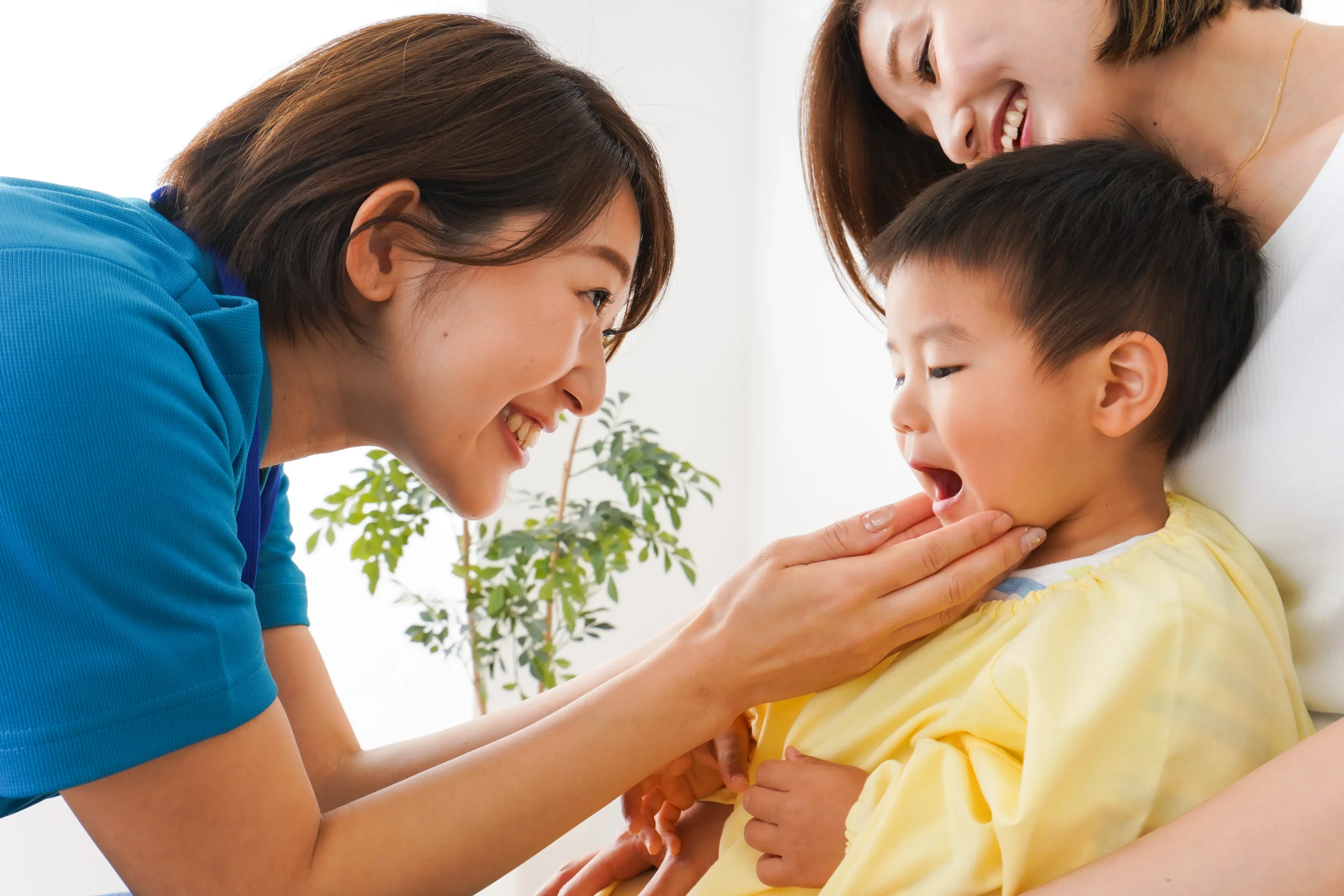Young child at medical clinic
